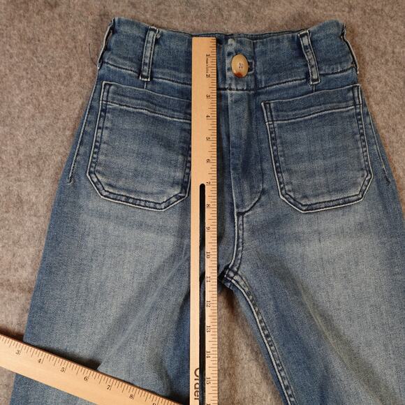 Anthropologie Maeve Jeans 23 Colette Cropped Wide Leg High Rise Denim - Picture 4 of 10